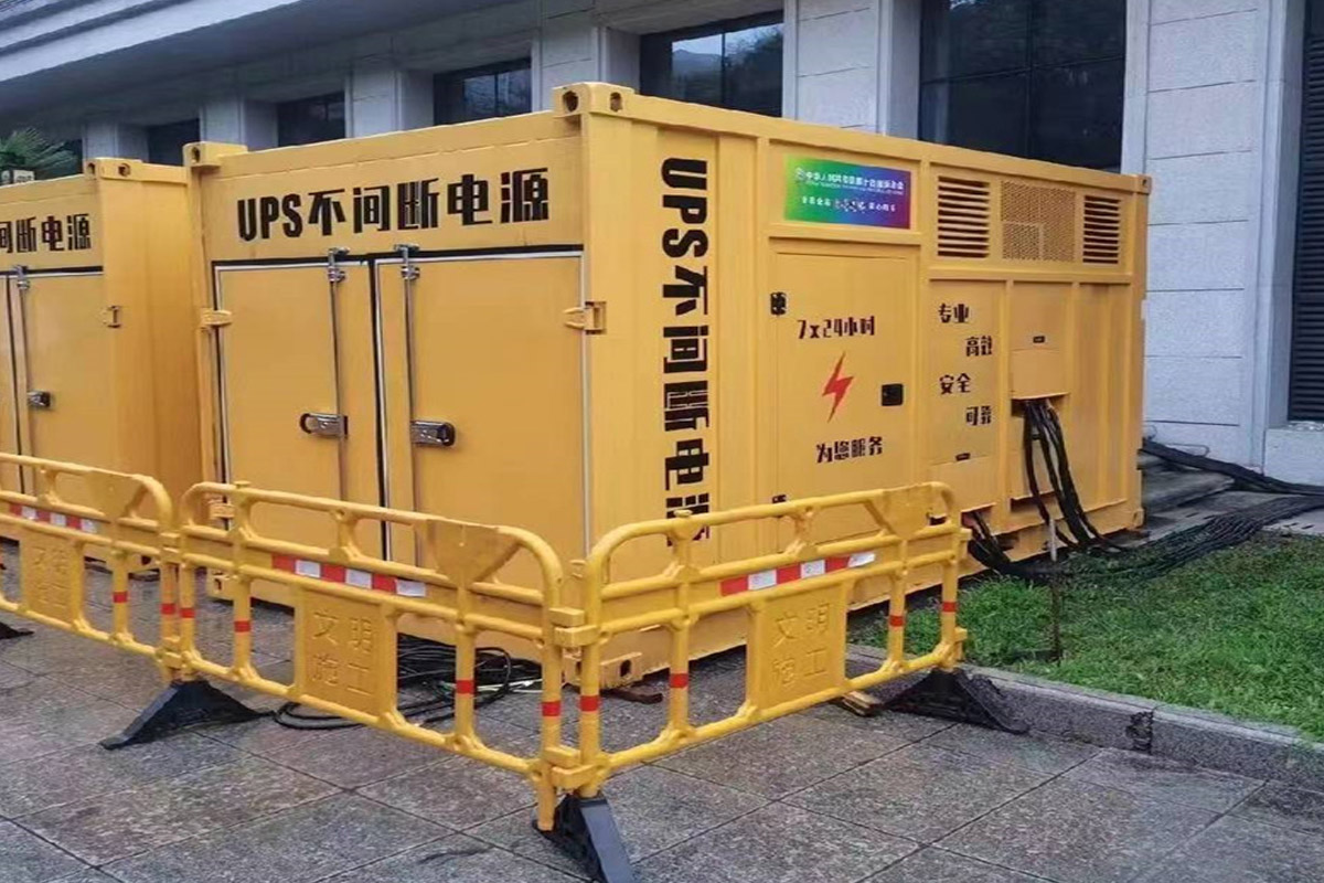 建水发电机租赁施工现场