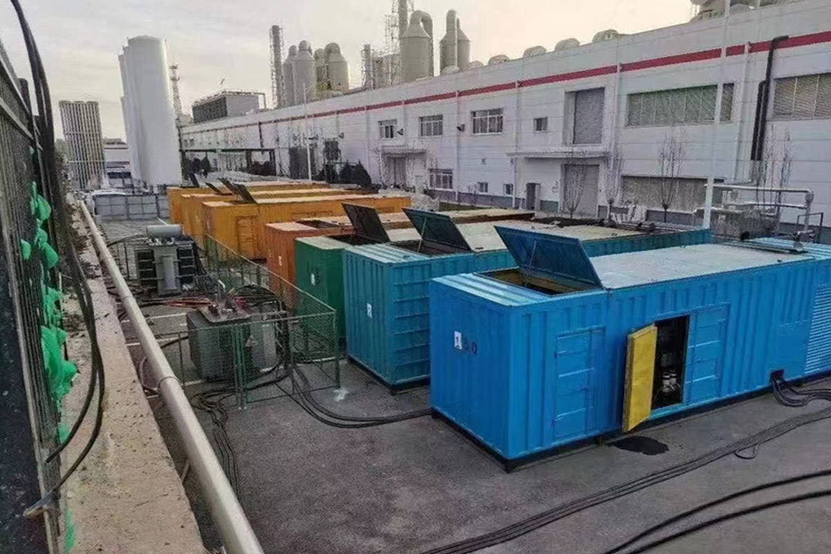 建水发电机租赁施工现场