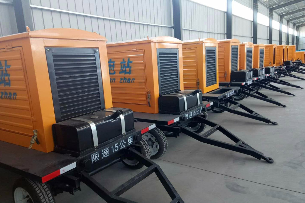 建水发电机租赁施工现场